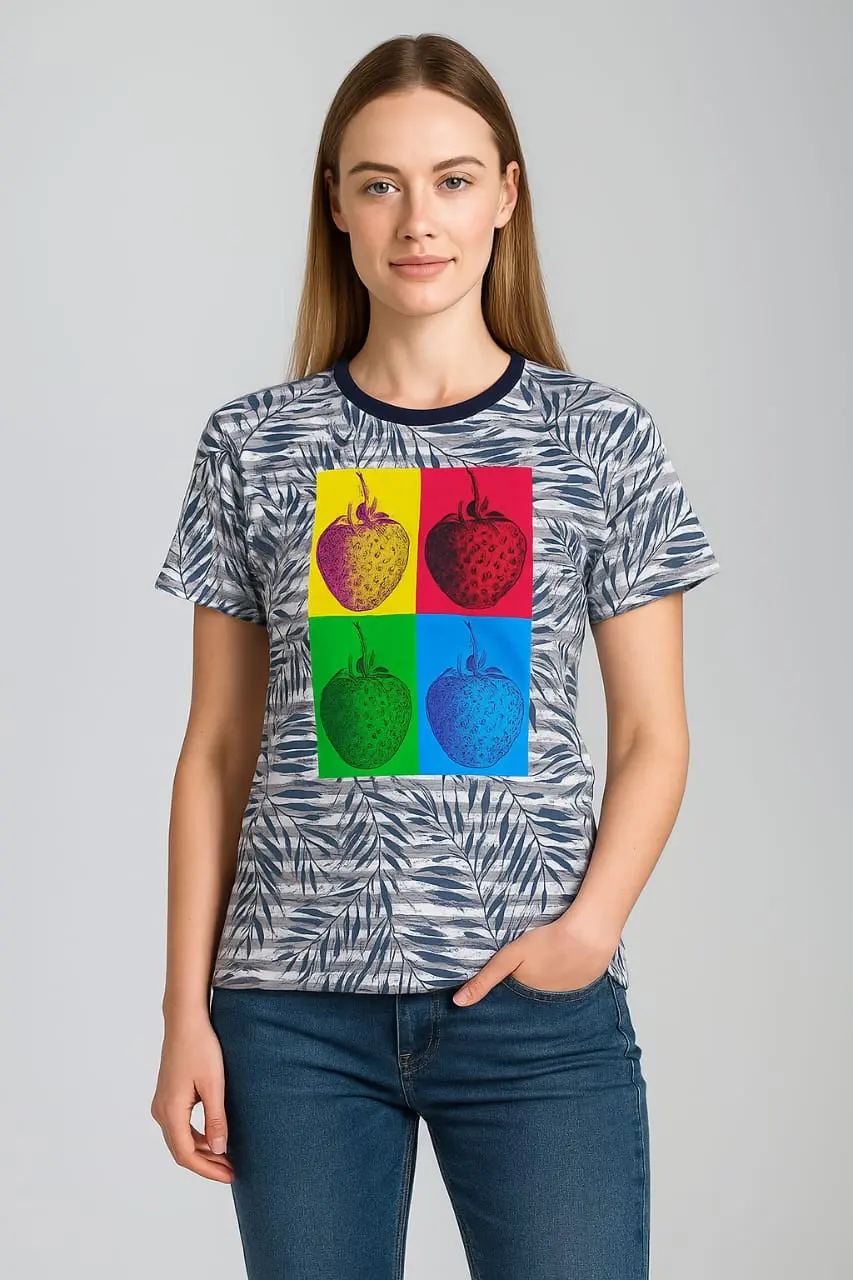 WhatsApp-Image-2025-08-06-at-3.10.48-PM-5.webp Strawberry Grid Unisex Graphic T-Shirt – Bright Pop Art Style - Image 1