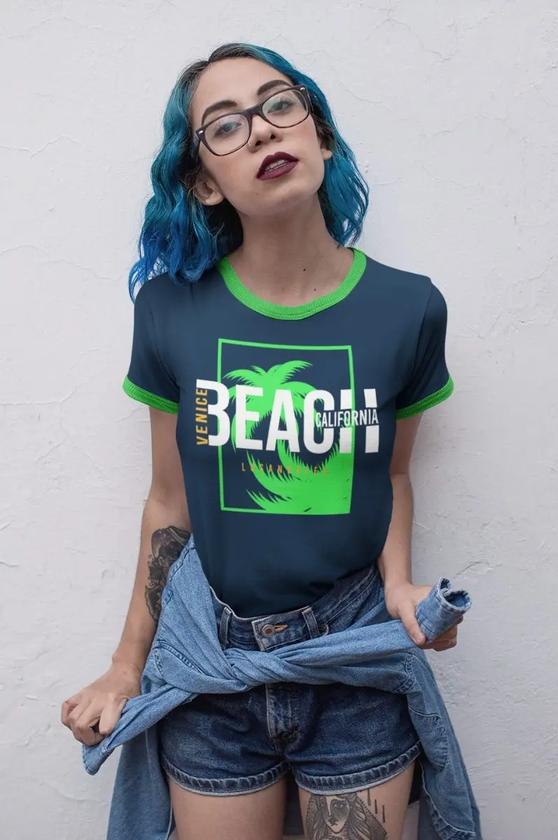 Womens-Printed-Tee-–-Venice-Beach-California-Graphic-1.webp Printed Tee – Venice Beach California Graphic - Image 1