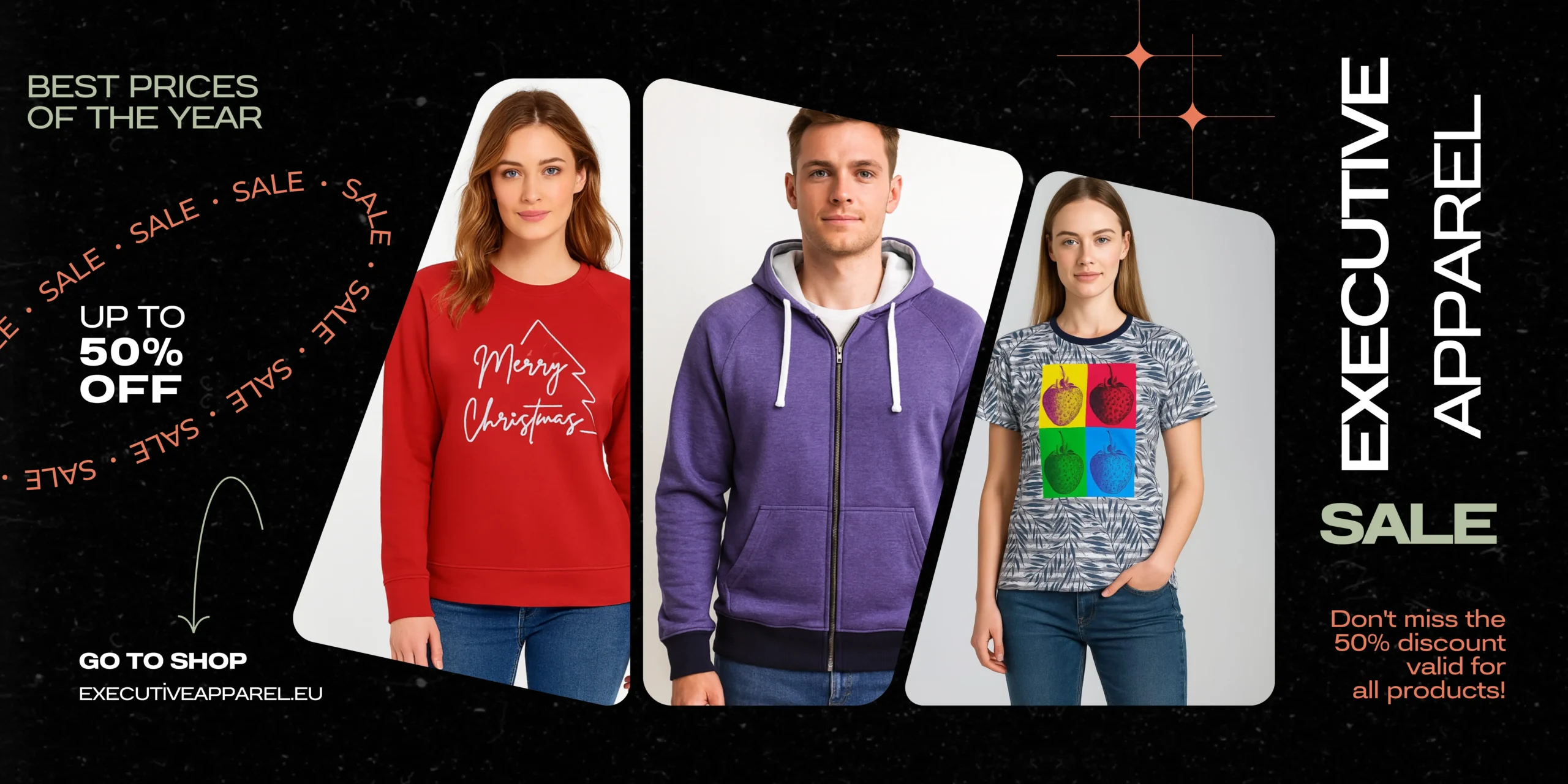 Black and White Modern Black Friday Sale Banner