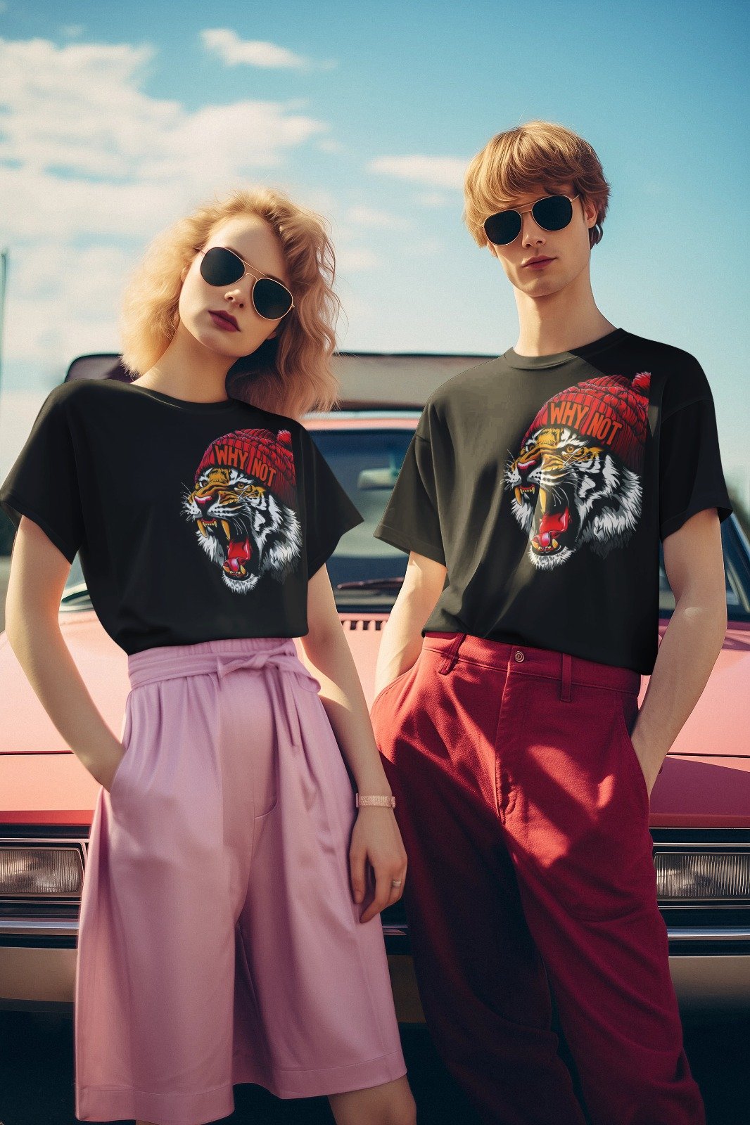 WhatsApp-Image-2025-08-07-at-9.25.09-AM-6 Unisex Printed Tee – Fierce Tiger With Beanie “Why Not” - Image 1